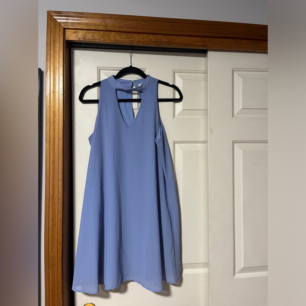 Periwinkle Silk-like Dress